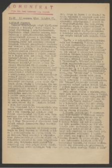 Komunikat : Wyd. Okr. Rady Konwentu Org. Niepodl. 1944, nr 48 (16 czerwca)