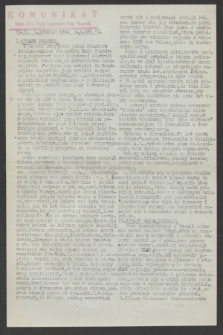 Komunikat : Wyd. Okr. Rady Konwentu Org. Niepodl. 1944, nr 98 (9 grudnia)