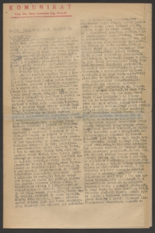 Komunikat : Wyd. Okr. Rady Konwentu Org. Niepodl. 1944, nr 101 (19 grudnia)