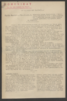 Komunikat : Wyd. Okr. Rady Konwentu Org. Niepodl. 1944, nr 102 (23 grudnia)