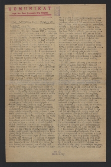 Komunikat : Wyd. Okr. Rady Konwentu Org. Niepodl. 1945, nr 1 (3 stycznia)