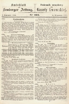 Amtsblatt zur Lemberger Zeitung = Dziennik Urzędowy do Gazety Lwowskiej. 1863, nr 202