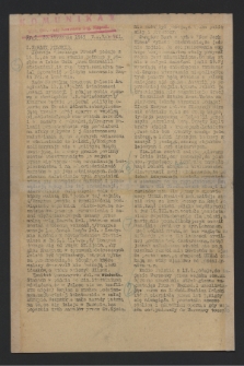Komunikat : Wyd. Okr. Rady Konwentu Org. Niepodl. 1945, nr 6 (30 stycznia)