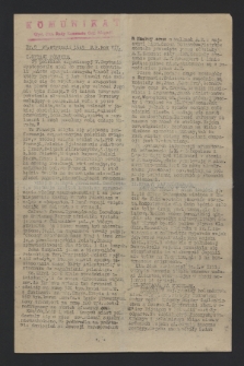 Komunikat : Wyd. Okr. Rady Konwentu Org. Niepodl. 1945, nr 8 (27 stycznia)