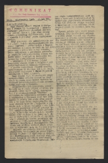 Komunikat : Wyd. Okr. Rady Konwentu Org. Niepodl. 1945, nr 9 (30 stycznia)