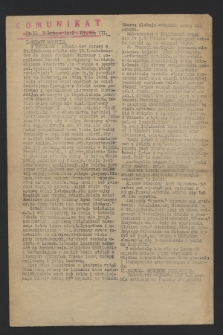 Komunikat : Wyd. Okr. Rady Konwentu Org. Niepodl. 1945, nr 11 (7 lutego)
