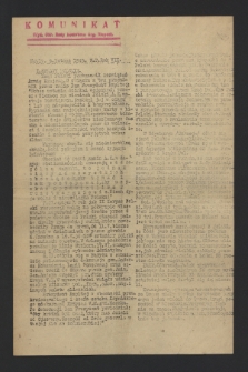 Komunikat : Wyd. Okr. Rady Konwentu Org. Niepodl. 1945, nr 12 (9 lutego)