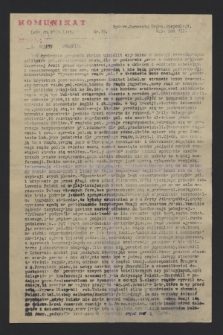 Komunikat : Wyd. Okr. Rady Konwentu Org. Niepodl. 1945, nr 35 (22 maja)
