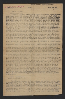 Komunikat : Wyd. Okr. Rady Konwentu Org. Niepodl. 1945, nr 38 (12 czerwca)