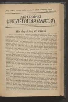 Małopolski Biuletyn Informacyjny. R.3, nr 4 (23 stycznia 1944)