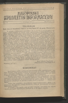 Małopolski Biuletyn Informacyjny. R.3, nr 8/9 (27 lutego 1944)