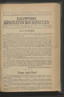 Małopolski Biuletyn Informacyjny. R.3, nr 13 (26 marca 1944)