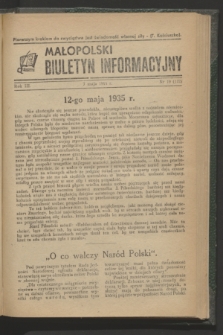 Małopolski Biuletyn Informacyjny. R.3, nr 19 (7 maja 1944)