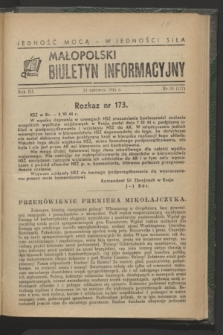 Małopolski Biuletyn Informacyjny. R.3, nr 24 (18 czerwca 1944)