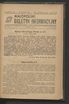 Małopolski Biuletyn Informacyjny. R.3, nr 28 (21 lipca 1944)