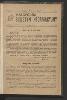 Małopolski Biuletyn Informacyjny. R.3, nr 29 (30 lipca 1944)
