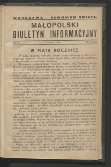 Małopolski Biuletyn Informacyjny. R.3, nr 31 (2 września 1944)