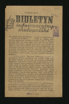 Biuletyn informacyjny małopolski. 1942, [nr 1] (14 marca)