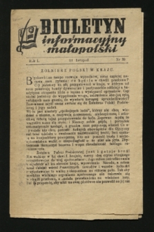 Biuletyn informacyjny małopolski. 1942, nr 39 (19 listopada)