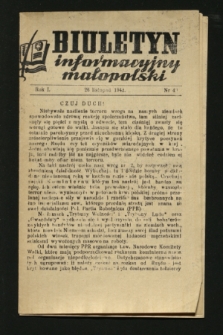 Biuletyn Informacyjny Małopolski. 1942, nr 40 (26 listopada)