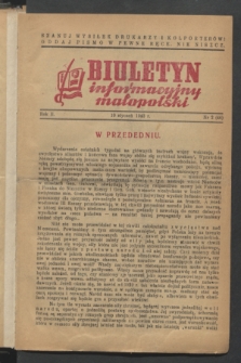Biuletyn informacyjny małopolski. R.2, nr 2 (10 stycznia 1943) = nr 46