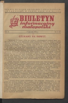 Biuletyn informacyjny małopolski. R.2, nr 3 (17 stycznia 1943) = nr 47