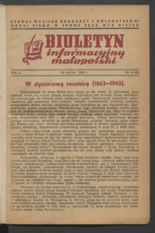 Biuletyn Informacyjny Małopolski. R.2, nr 4 (24 stycznia 1943) = nr 48