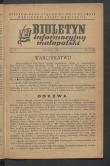 Biuletyn informacyjny małopolski. R.2, nr 14 (4 kwietnia 1943) = nr 58