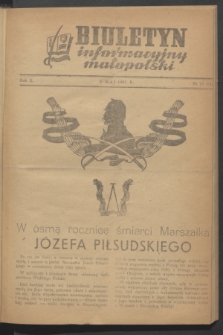 Biuletyn informacyjny małopolski. R.2, nr 17 (9 maja 1943) = nr 61
