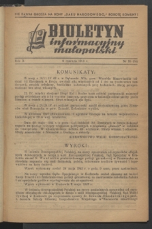Biuletyn informacyjny małopolski. R.2, nr 20 (6 czerwca 1943) = nr 64