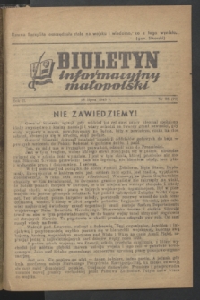 Biuletyn Informacyjny Małopolski. R.2, nr 26 (18 lipca 1943) = nr 70