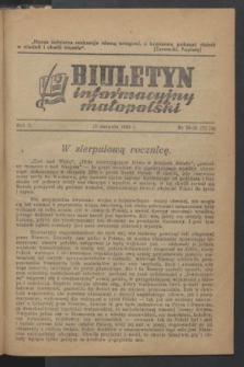 Biuletyn informacyjny małopolski. R.2, nr 29/30 (15 sierpnia 1943) = nr 73/74