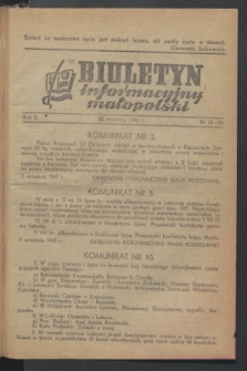 Biuletyn informacyjny małopolski. R.2, nr 34 (12 września 1943) = nr 78