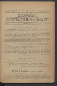 Małopolski Biuletyn Informacyjny. R.2, nr 35 (19 września 1943) = nr 79