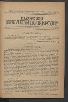 Małopolski Biuletyn Informacyjny. R.2, nr 38 (10 października 1943) = nr 82