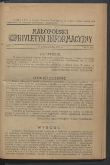 Małopolski Biuletyn Informacyjny. R.2, nr 41 (31 października 1943) = nr 85