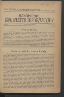 Małopolski Biuletyn Informacyjny. R.2, nr 43 (14 listopada 1943) = nr 87