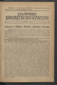 Małopolski Biuletyn Informacyjny. R.2, nr 44 (21 listopada 1943) = nr 88