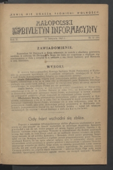 Małopolski Biuletyn Informacyjny. R.2, nr 45 (28 listopada 1943) = nr 89