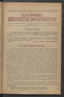 Małopolski Biuletyn Informacyjny. R.2, nr 48/49 (26 grudnia 1943) = nr 92/93
