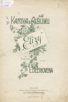 Kartka z albumu „Elizy” : na fortepian