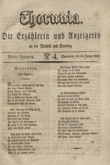 Thorunia : die Erzählerin und Anzeigerin an der Weichsel und Drewenz. Jg.3, Nro. 4 (14 Januar 1832)