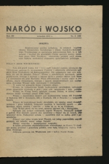 Naród i Wojsko. R.3, nr 8 (wrzesień 1943) = nr 12 [i.e.18]