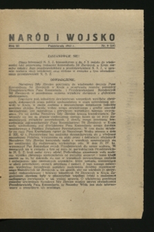 Naród i Wojsko. R.3, nr 9 (październik 1943) = nr 19