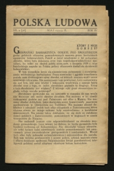 Polska Ludowa. R.4, nr 2 (maj 1943) = nr 36