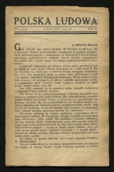 Polska Ludowa. R.4, nr 5 (sierpień 1943) = nr 39