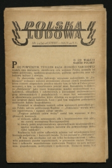 Polska Ludowa. R.5, nr 3/4 (kwiecień/maj 1944) = nr 45/46