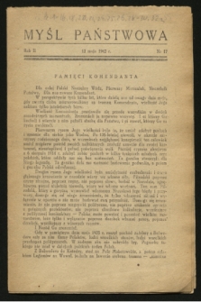 Myśl Państwowa. R.2, nr 17 (12 maja 1942)