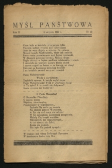 Myśl Państwowa. R.2, Nr 23 (6 sierpnia 1942)