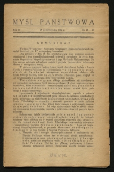 Myśl Państwowa. R.2, nr 28/29 (28 października 1942)